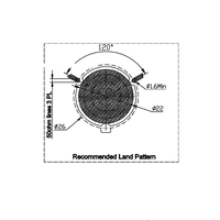 Isolateur de surface RFTYT SMTG-D25.4-1/850-960MHz 850-960MHz, isolation 18dB, perte d'insertion 0.5dB pour communication sans fil