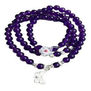 Collana di ametista/Febbraio Birthstone Gioielli/argento Ametista Braccialetto Della Pietra Preziosa - Product Image 1