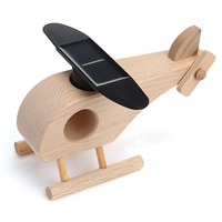 Hélicoptère en bois solaire électrique à monter soi-même, modèle d'expérimentation éducative précoce pour enfants, jouet cadeau assemblé