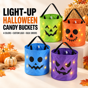 Bolsa de Calabaza Luminosa y Brillante para Halloween, Bolsa de Dulces para Recoger o Dar, Decoración para Fiestas, Envío Directo Internacional - Product Image 1