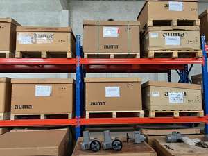 Nouveaux et originaux actionneurs électriques <span class=keywords><strong>LE</strong></span> Linear Thrust Units et multi-tours standard SA 14.2 AUMA avec vanne à guillotine - Product Image 6