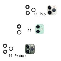 Lentille en verre de caméra arrière pour iPhone 11 12 13 14 15 16 Pro Max Plus Mini avec autocollant adhésif