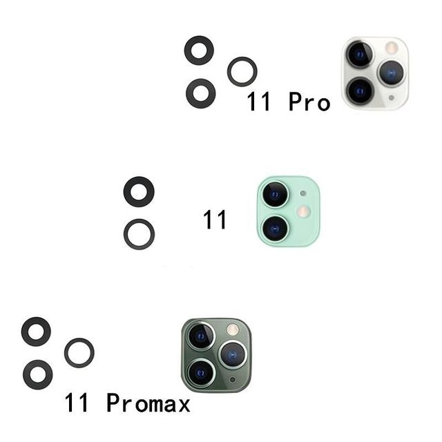 Rear Back Camera Glass Lens for iPhone 11 12 13 14 15 16 Pro Max Plus Mini With Adhesive Sticker