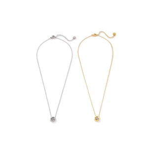 Collar con Colgante de Acero Inoxidable Angelina, Tono Plateado y Dorado, Minimalista, para Uso Diario, 46050 - Product Image 1