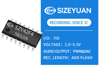 Carte de vœux multimédia et d'enregistrement audio personnalisée SIZEYUAN SZY42F4 avec puce sonore, changeur de voix, OTP, éclairage IC 7IO -40~85C