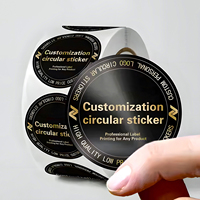 Étiquettes rondes personnalisées et imperméables en feuille d'or, impression de rouleaux d'étiquettes, logo de produit d'entreprise, autocollant pour emballage