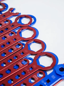 Outil de réparation d'<span class=keywords><strong>amortisseur</strong></span> de moto KARLION, en alliage d'aluminium CNC, couvercle supérieur rouge, clé de démontage, <span class=keywords><strong>tête</strong></span> spéciale pour le retrait, 12 mois - Product Image 2