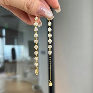 Dylam Elegance Fashion Fine Women Jewelry Accessories 18K Gold Plated S925 Silver 5A Cubic Zirconia Tennis <b>Bracelets</b> - Product Image 6