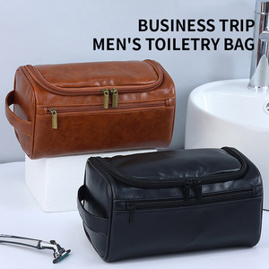 HANFEIZI Borsa da Toilette in Pelle PU di Alta Qualità per Uomo, da Appendere, per Viaggio - Product Image 2