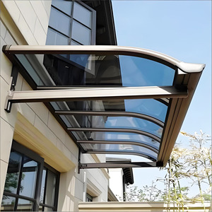 Auvent de terrasse Starshine <span class=keywords><strong>en</strong></span> <span class=keywords><strong>polycarbonate</strong></span> et cadre <span class=keywords><strong>en</strong></span> aluminium, abri de patio, balcon, résistance aux UV, à la pluie et à la neige - Product Image 3