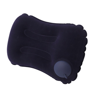 Flocked Square Inflatable Neck <strong>Pillow</strong> Outdoor Travel Essential Portable Foldable TPU Press To-Inflate <strong>Pillow</strong> for Flights - Product Image 3