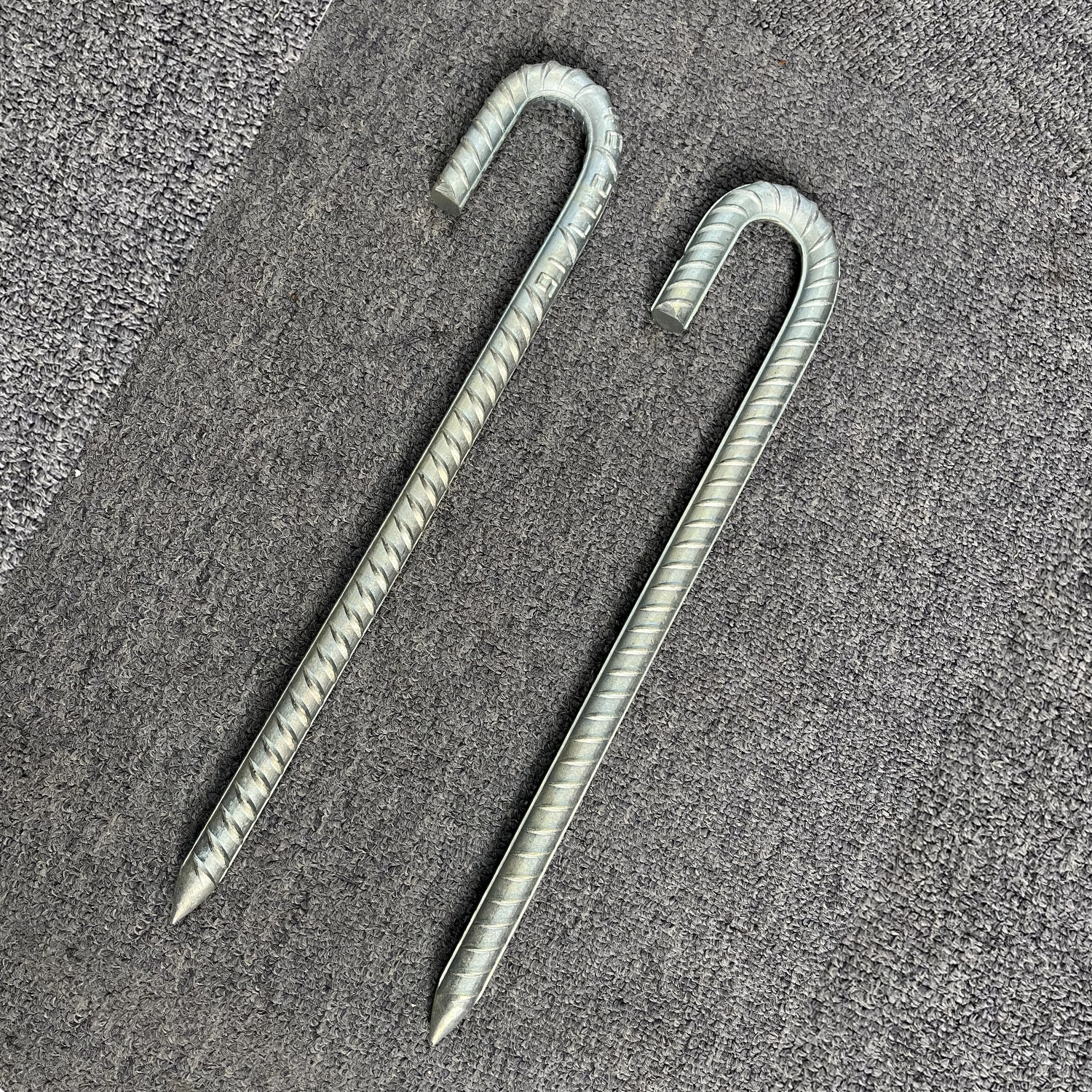 Galvanised Steel J Pins - Durable Ground Anchors for Camping