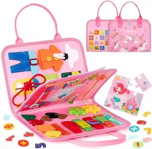 Vente chaude Montessori Jouets Éducatifs Pliant Voyage <span class=keywords><strong>BusyBoard</strong></span> avec Feutre Matériel pour les Activités des Tout-Petits - Product Image 1