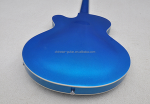 Guitare <span class=keywords><strong>basse</strong></span> électrique Flyoung à <span class=keywords><strong>5</strong></span> <span class=keywords><strong>cordes</strong></span>, corps semi-creux, style Side Hole, bleu métallisé - Product Image 5