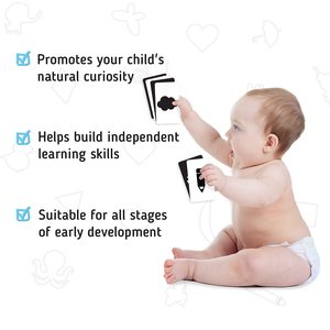 Tarjetas de Estimulación Visual de Alto Contraste para Bebés, en Blanco y Negro y Coloridas, para Actividades de Aprendizaje, para Bebés de 0 a 3, 6, 12 y 36 <span class=keywords><strong>Meses</strong></span> - Product Image 3