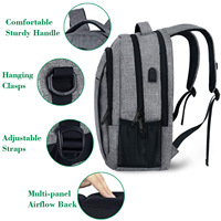 Sac à dos pour ordinateur portable unisexe avec logo personnalisé, grande capacité, multifonctionnel, pour étudiants, voyages d'affaires, sac d'école, vente chaude