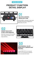 Barre de projecteurs LED mobiles 6x60W à faisceau pixel zoom-wash de qualité professionnelle pour concerts, festivals et événements de diffusion