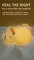 Lampe de nuit en silicone Capybara mignonne, rechargeable par USB, LED, commande tactile, lampe de nurserie, lumière douce, idéale comme cadeau de naissance
