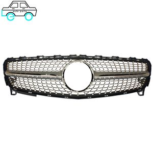 <span class=keywords><strong>Classe</strong></span> <span class=keywords><strong>A</strong></span> 16-18 GT <span class=keywords><strong>AMG</strong></span> Diamants Style Argent Noir Kit de carrosserie Pare-chocs avant Grille avant pour W176 - Product Image 3