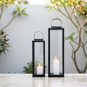 Wholesale Classic Black Tall Metal Candle Lanterns for Indoor and Outdoor Lighting Decoration - Product Image 2