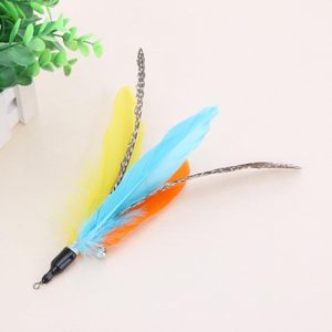 หัวเปลี่ยนสีมาการองสำหรับของเล่นแมวแบบแท่งตกปลา ของเล่นแมวแบบแท่งขนนก - Product Image 4