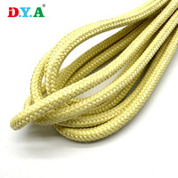 Corde en fibre d'aramide jaune haute résistance, ignifuge, résistante au feu, tressée, pour l'industrie minère, l'escalade en extérieur