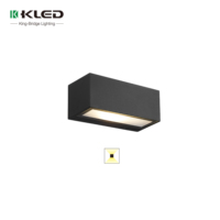 Lumière murale LED extérieure KLED IP65 étanche, forme carrée, corps en alliage d'aluminium, 2700K blanc chaud, jardin, dimmable