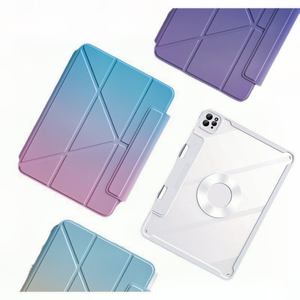 เคสแท็บเล็ตสีน้ำเงินไล่ระดับสีสำหรับ <span class=keywords><strong>iPad</strong></span> <span class=keywords><strong>Pro</strong></span> 13 12.9เคสมีช่องใส่<span class=keywords><strong>ปากกา</strong></span>สำหรับ Air 11 2024<span class=keywords><strong>รองรับ</strong></span>ฟังก์ชั่นลายนิ้วมือ - Product Image 1