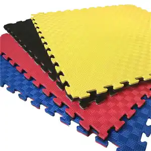 Yellow Blue Color EVA Foam Training Karate Competitions Tatami Mats Taekwondo Puzzle Mat