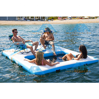 Drop Stitch Gonflable Yacht Dock Air Jet Ski Floating Pontoon Island Dock Deck Plate-forme de loisirs pour l'amusement aquatique