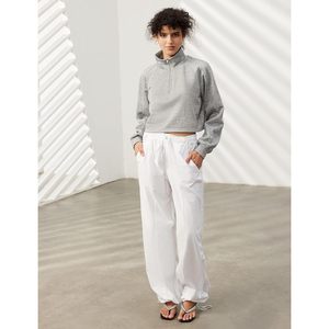FOXA Sweat-shirt court à demi-zip pour femme, pull à col à manches longues, doublure polaire, pull basique, tenues d'automne - Product Image 6