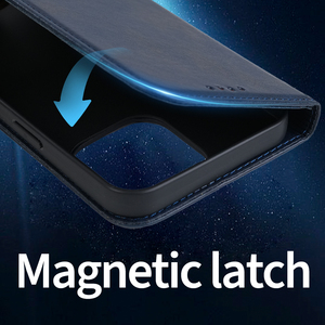 Étui de téléphone portable en cuir PU avec rabat magnétique, porte-cartes, protection contre les chocs pour iPhone 12 13 15 16 Pro Max - Product Image 6