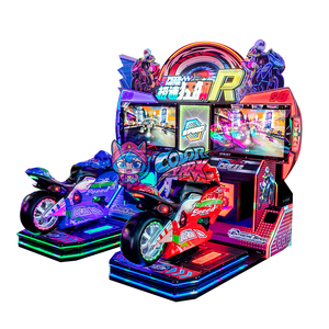 Machine <span class=keywords><strong>de</strong></span> <span class=keywords><strong>jeu</strong></span> d'arcade <span class=keywords><strong>de</strong></span> course <span class=keywords><strong>de</strong></span> moto et <span class=keywords><strong>de</strong></span> voiture à monnayeur pour 2 joueurs, simulateur <span class=keywords><strong>de</strong></span> conduite, <span class=keywords><strong>jeu</strong></span> <span class=keywords><strong>de</strong></span> course <span class=keywords><strong>de</strong></span> moto, thème Parc Coloré - Product Image 3