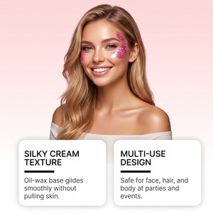 Stick de maquillage pailleté AMZ (rose) – Crée un <span class=keywords><strong>effet</strong></span> nacré scintillant pour les fêtes et le maquillage de scène - Product Image 2