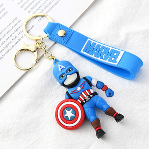 KR015 nuevos héroes Thor llavero portátil 3D goma <span class=keywords><strong>Hulk</strong></span> llavero Anime Spider Bat Flash hombre llaveros promoción coche colgante regalo - Product Image 2