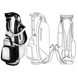 Factory Direct 14 Way <b>Golf</b> Stand <b>Bags</b> Waterproof PU <b>Leather</b> <b>Golf</b> Club <b>Bag</b> Accessory - Product Image 1