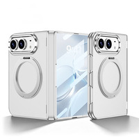Étui à couverture intégrale avec charnière magnétique rotative à 360 degrés et protection d'écran intégrée pour iPhone 18 Fold