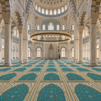 Tapis de prière en nylon turc sur mesure, rouleau de laine de 6 mm à 15 mm pour la fourniture de projets de mosquées