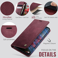 Funda de Cuero con Ranuras para Tarjetas CaseMe para Xiaomi 17 Ultra, Funda Magnética con Tapa para 17T Pro, Funda Protectora con Soporte para Teléfono