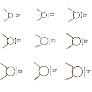 Kit de clips de formes pour fil de piano en acier inoxydable métallique personnalisé ressort de torsion bobine de <span class=keywords><strong>suspension</strong></span> collier de serrage couleur zinc - Product Image 2