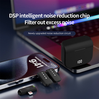 Annulation du bruit Enregistrement longue distance Clip de collier à revers sans fil sur microphone 2.4ghz 2024 mini Microphone Lavalier sans fil