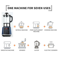 Blender électrique professionnel pour la cuisine, usage domestique, 1,75 L, 1100 W, avec fonction de chauffage sous vide, robot culinaire
