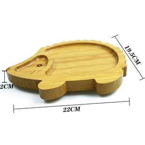 Vente flash : Ensemble de vaisselle pour enfants en <span class=keywords><strong>bambou</strong></span> avec motif d'animaux de dessin animé, comprenant une fourchette, une cuillère, une boîte à nourriture, une ventouse, un <span class=keywords><strong>compartiment</strong></span> pour bébé et une <span class=keywords><strong>assiette</strong></span> à dîner - Product Image 3