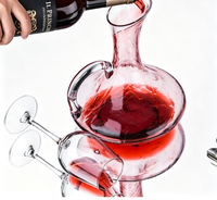 Carafe à vin en cristal sans plomb avec poignée, aérateur pour vin rouge, carafe à verser