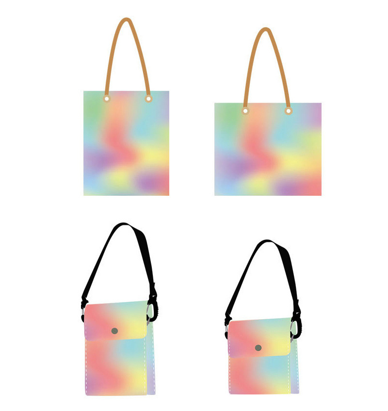 Blue Pvc Clear Tote Bag 12x6x12 Foldable Custom Printed Logo