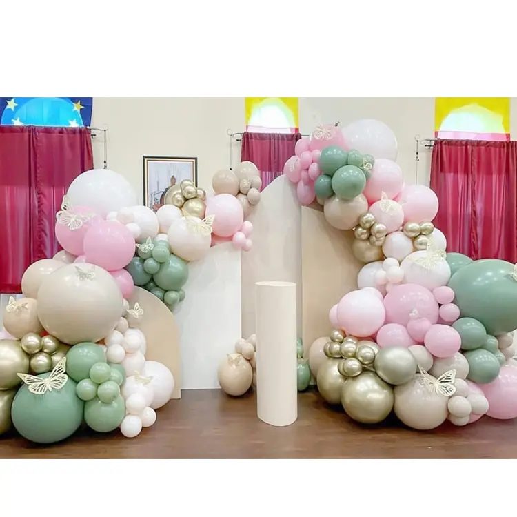 120 Stuks Salie Olijf Ballon Jungle Huwelijksceremonie Baby Shower Verjaardagsfeest Ballonboog Set