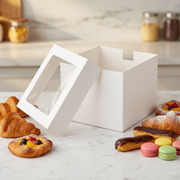Caja de Papel Personalizada de Fábrica para Pasteles, Cajas Cuadradas Blancas Autoabribles para Pasteles, Donuts y Postres, en Oferta