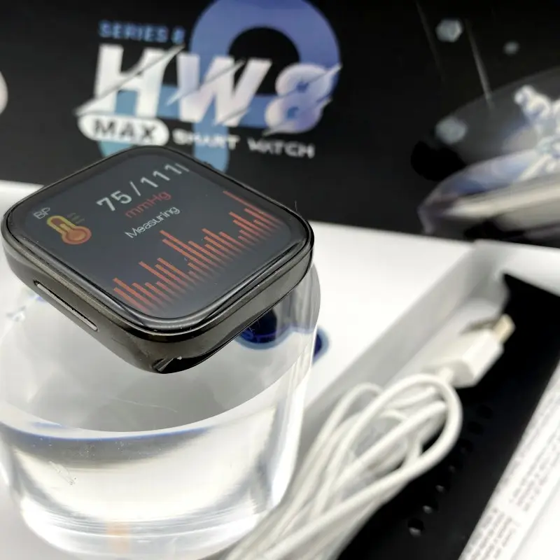 2023 nouveauté 1.99 pouces HW8 MAX montre intelligente IWO 15 série 7 8 NFC SmartWatch moniteur de fréquence cardiaque HW8 Max