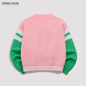 Abrigo de Punto Personalizado con Logotipo para <span class=keywords><strong>Mujer</strong></span>, Cárdigan Informal de Invierno con Parche Bordado, Decoración de Botones y Bolsillos, Chaqueta de Punto para Dama - Product Image 2