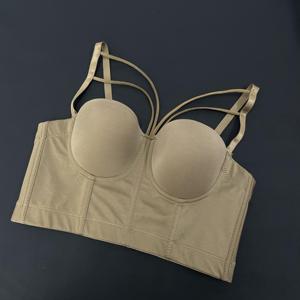 En gros, Bustier gainant pour femme, design à bretelles croisées au dos, logo personnalisé, ODM, Crop top soutien-gorge - Product Image 5